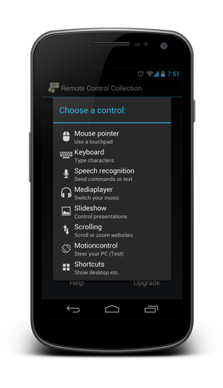 Remote Control Collection - Start Bildschirm