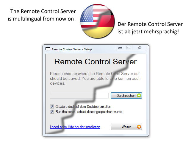 Remote Control Server Einrichtung